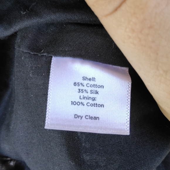 Talbot's Black & Cream Paisley Print Cotton Silk Fit & Flare Dress Size 4 - Picture 8 of 8